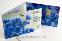 Памятные монеты 2 евро BU Эстония 2 евро 2024 Василёк - национальный цветок Эстонии. BU фото из магазина евромонета.рф