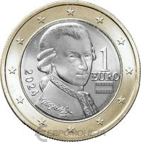 1 евро Австрия 1 евро 2024 фото из магазина евромонета.рф