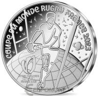 Коллекционная монета Франция 100 евро 2023 Чемпионат мира по регби 2023 фото из магазина евромонета.рф