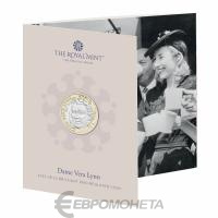 =parent.Name} Великобритания 2 фунта 2022 Вера Линн. Буклет ВU  фото из магазина евромонета.рф