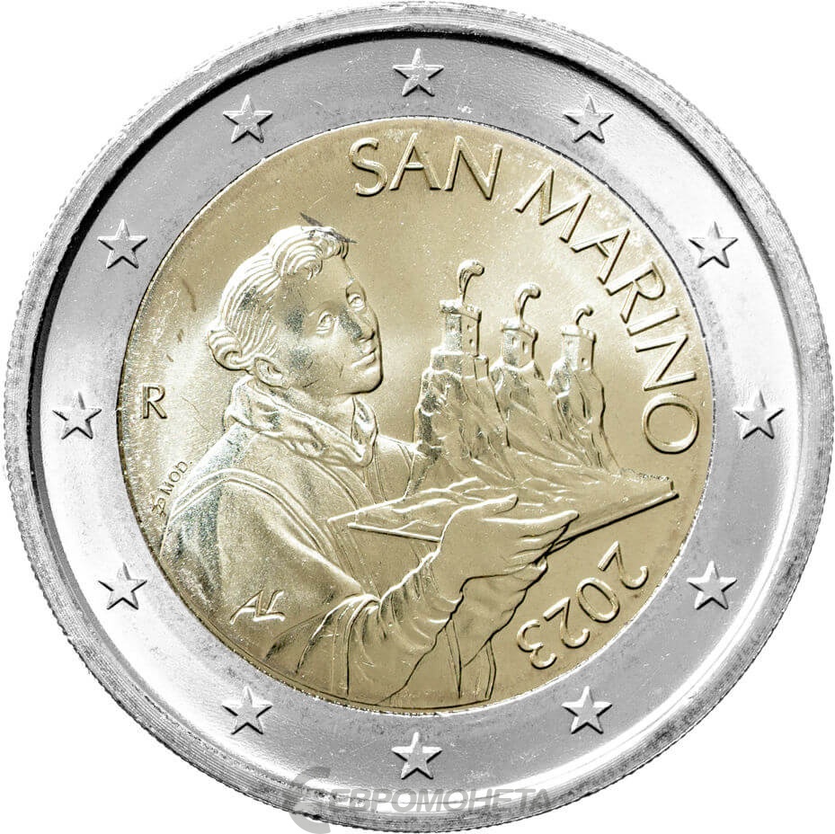 Евро сан марино. Монета 2 евро Сан Марино 2007. Монета 2 евро Пучини Сан Марино. 2 Евро Сан-Марино 2014. 2 Евро Сан-Марино 2023.