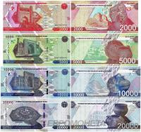 Банкноты Узбекистана Узбекистан набор банкнот 2000/5000/10000/20000 сум 2021 фото из магазина евромонета.рф