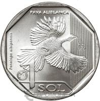 Монеты Перу Перу 1 соль 2018 Белокрылый гуан фото из магазина евромонета.рф