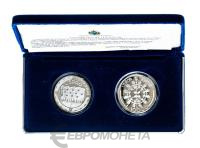 Сан Марино набор 2 монеты 5000/10000 лир 1999 Европейский союз. Пруф box  фото из магазина евромонета.рф