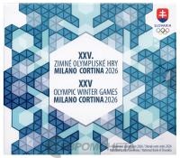 Словакия 2026 официальный набор монет евро Зимние Олимпийские игры ( 9 монет, от 1 цент до 2 евро )  фото из магазина евромонета.рф