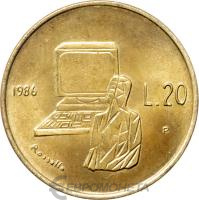 Сан Марино 20 лир 1986  фото из магазина евромонета.рф