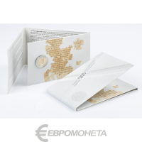 Памятные монеты 2 евро BU Эстония 2 евро 2025 500-летие первого печатного текста на эстонском языке. BU фото из магазина евромонета.рф