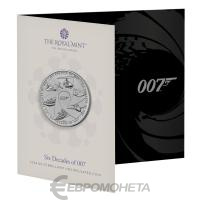 =parent.Name} Великобритания 5 фунтов 2024 Фильмы о Бонде 2024. Буклет ВU фото из магазина евромонета.рф