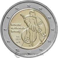Памятные монеты 2 евро UNC Бельгия 2 евро 2025 Национальная лотерея Бельгии. фото из магазина евромонета.рф