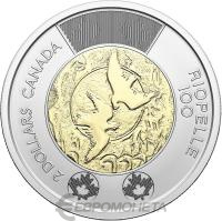 2 доллара Канада 2 доллара 2023 Жана Поля Риопеля фото из магазина евромонета.рф