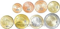 Австрия 2010 набор монет евро 8 монет 1/2/5/10/20/50 евроцентов ( центов ) 1 и 2 евро. UNC фото из магазина евромонета.рф