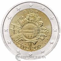 Памятные монеты 2 евро UNC Ирландия 2 евро 2012 10 лет наличному Евро фото из магазина евромонета.рф