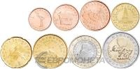 Словения 2007 набор монет евро 8 монет 1/2/5/10/20/50 евроцентов ( центов ) 1 и 2 евро. UNC фото из магазина евромонета.рф