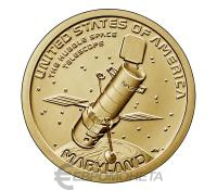 США 1 доллар 2020 Американские инновации. №7 Космический телескоп Хаббл. Мэриленд. P  фото из магазина евромонета.рф