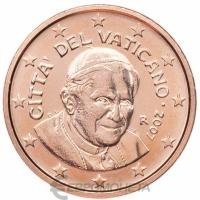 1 евроцент Ватикан 1 евроцент ( цент ) 2007 фото из магазина евромонета.рф