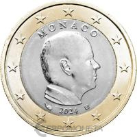 1 евро Монако 1 евро 2024 фото из магазина евромонета.рф