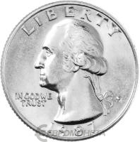 США 25 центов ( 1/4 доллара, квотер ) 1987 P  фото из магазина евромонета.рф