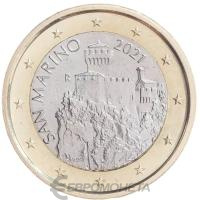 1 евро Сан Марино 1 евро 2021 фото из магазина евромонета.рф