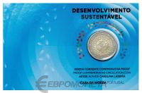 Памятные монеты 2 евро пруф Португалия 2 евро 2025 Устойчивое развитие. Пруф ( Proof ) фото из магазина евромонета.рф
