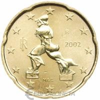 20 евроцентов Италия 20 евроцентов ( центов ) 2002 фото из магазина евромонета.рф