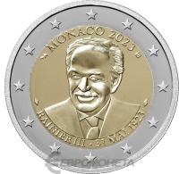Памятные монеты 2 евро пруф Монако 2 евро 2023 100 лет со дня рождения князя Ренье III. Пруф ( Proof ) фото из магазина евромонета.рф