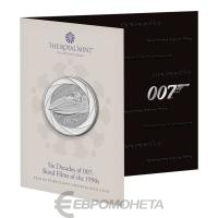 =parent.Name} Великобритания 5 фунтов 2024 Фильмы о Бонде 1990-х годов - Золотой глаз. Буклет ВU фото из магазина евромонета.рф