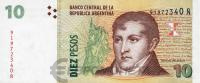Банкноты Аргентины Аргентина 10 песо 2003 фото из магазина евромонета.рф