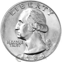 США 25 центов ( 1/4 доллара, квотер ) 1984 D  фото из магазина евромонета.рф