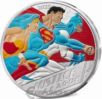 Коллекционная монета Франция 50 евро 2025 DC Comics - Лига справедливости фото из магазина евромонета.рф