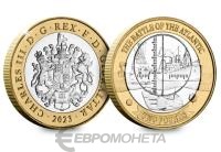 Гибралтар набор монет 2 фунта 2023 Битва за Атлантику  фото из магазина евромонета.рф