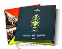 Литва 2024 официальный набор монет евро ( 8 монет, от 1 цент до 2 евро ). BU фото из магазина евромонета.рф
