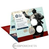 =parent.Name} Великобритания 2 фунта 2020 Капитан Джеймс Кук. Буклет ВU фото из магазина евромонета.рф