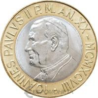 Ватикан 1000 лир 1998   фото из магазина евромонета.рф