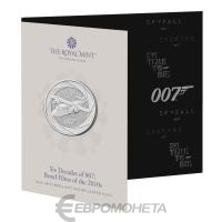 =parent.Name} Великобритания 5 фунтов 2024 Фильмы о Бонде 2010. Буклет ВU фото из магазина евромонета.рф