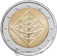 Памятные монеты 2 евро UNC Латвия 2 евро 2024 Пузурис фото из магазина евромонета.рф