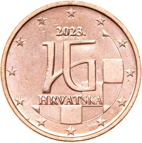 Хорватия 1 евроцент ( цент ) 2023
