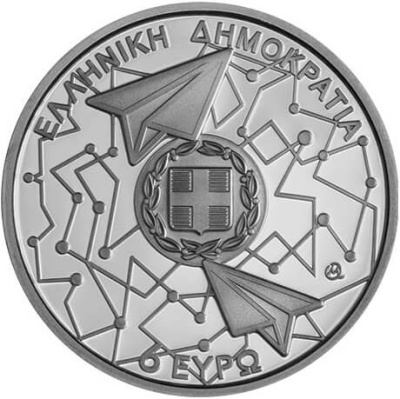 Коллекционная монета Греция 6 евро 2024 150-летие - Всемирный почтовый союз фото из магазина евромонета.рф 1