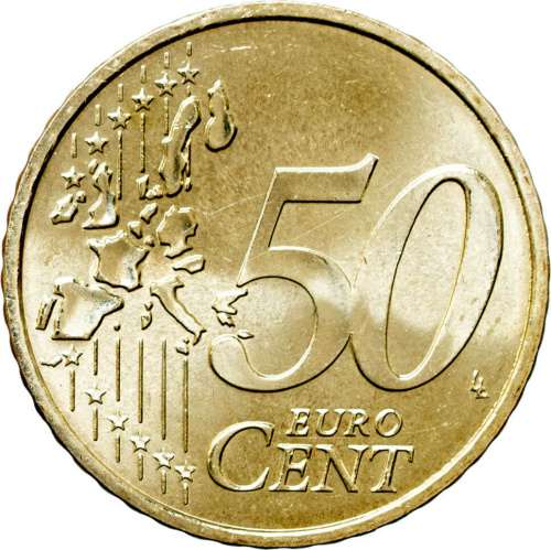 Франция 50 евроцентов ( центов ) 2001
