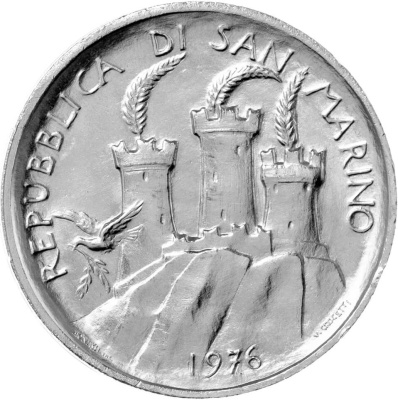 Сан Марино 500 лир 1976 12 лет введению системы социального обеспечения. Буклет  фото из магазина евромонета.рф 1