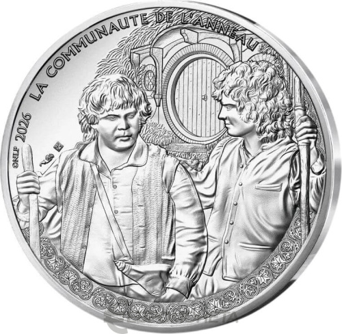 Коллекционная монета Европы Франция 10 евро 2026 Властелин колец - Фродо и Сэм | Интернет-магазин евромонета.рф 