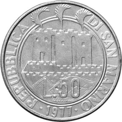 Сан Марино 50 лир 1977  фото из магазина евромонета.рф 1
