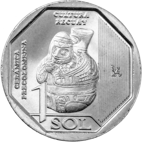 Монеты Перу Перу 1 соль 2026 Керамика доколумбового периода №5 - Культура Рекуай фото из магазина евромонета.рф