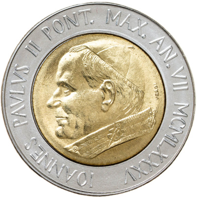 Ватикан 500 лир 1985  фото из магазина евромонета.рф 1