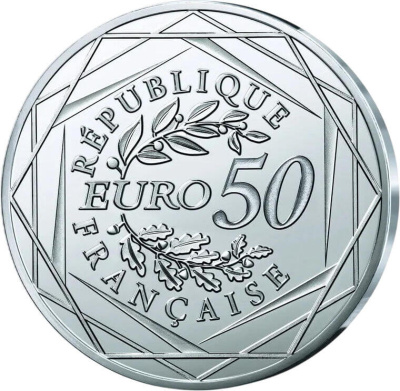 Коллекционная монета Франция 50 евро 2026 Властелин колец - Арагорн и Минас Тирит фото из магазина евромонета.рф 2