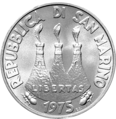 Сан Марино 5 лира 1975  фото из магазина евромонета.рф 1