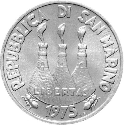 Сан Марино 1 лира 1975  фото из магазина евромонета.рф 1