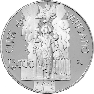 Ватикан 5000 лир 2001 Иоанн Павел II Пасха. Box  фото из магазина евромонета.рф 1