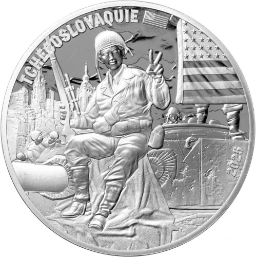 Коллекционная монета Европы Франция 10 евро 2025 80-летие V-E Day. Американский солдат | Интернет-магазин евромонета.рф 