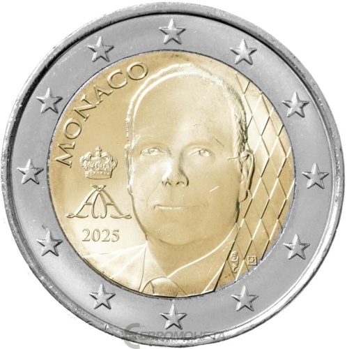 Монако 2 евро 2025 регулярная