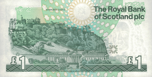 Банкноты Шотландии Шотландия 1 фунт 2001 RBS фото из магазина евромонета.рф
